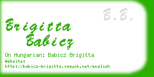 brigitta babicz business card